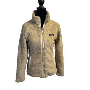 Patagonia Los Gatos Fleece Jacket Women's Small El Cap Khaki Full Zip Deep Pile